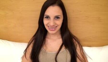 Skinny 18 yr old with BRACES sucks cock