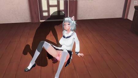 3D HENTAI Teacher Fucks a Schoolgirl with a Vibrator in the Ass