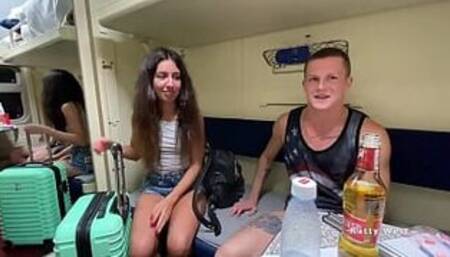 Picked up a girl at the train station and fucked her on the train