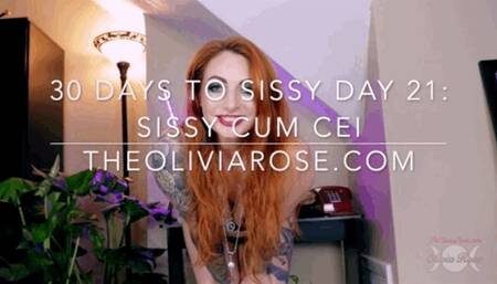 30 Days To Sissy Day 21: Sissy Cum CEI (4K)