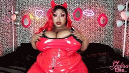 Sinful Sensual Red PVC BBW Bodytease (MP4 Version)