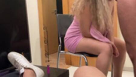 WATCHING my BUSTY HOTWIFE SUCKING and FUCKING with 1 STRANGER GUY - AMATEUR CUCKOLD POV