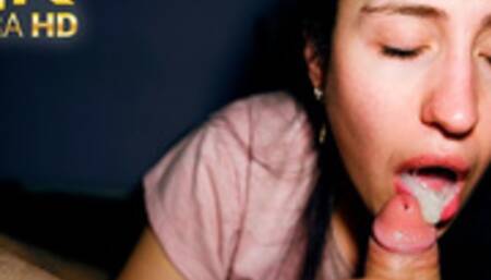 Just a Regular Blowjob Before bed with Cum Swallow 4k POV