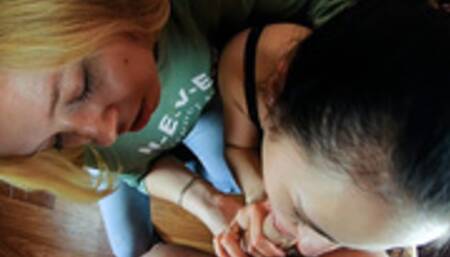 POV Threesome Blowjob - Behind The Scenes - BTS - Made The Cameraman Cum So Hard