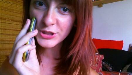 On the phone with my friend avi