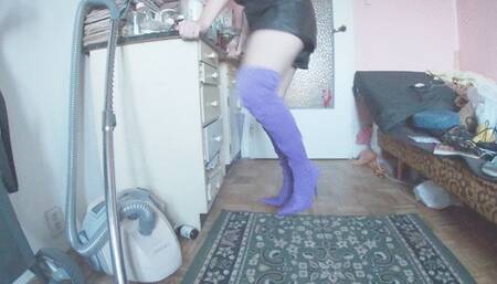 Kicking your ass eith my violet boots