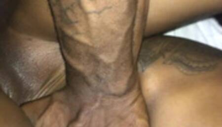 Ebony Squirt and running from dick