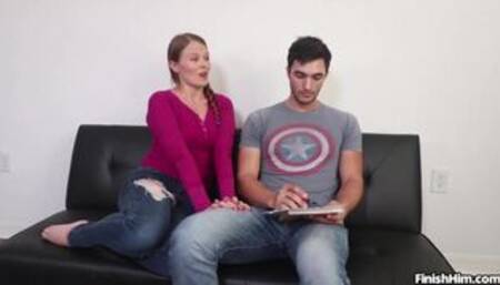 Cock Relief Milking Handjob Study Break