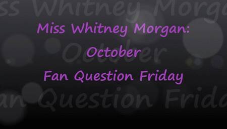 Miss Whitney Morgan: October Fan Question Friday