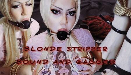 Blonde Stripper Bound and Gagged  720p