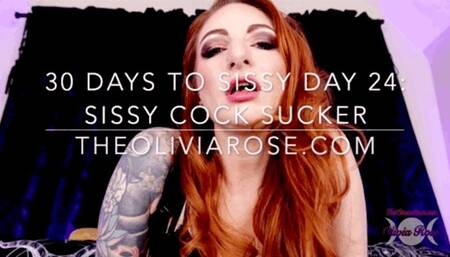 30 Days To Sissy Day 24: Sissy Cock Sucker (4K)