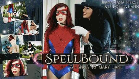 Heroine Under Spell, Mesmerized Lesbian Cosplay with Ludella Hahn and Anastasia Pierce,  Zatanna vs Mary Jane Spidergirl SDD