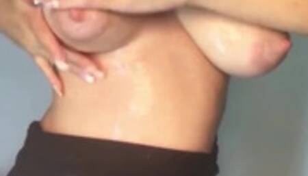 Bouncing my wet tits