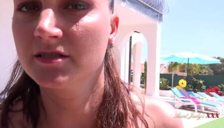 Aunt Judy's XXX - Hot MILF Housewife Eva Johnson Fucks You on the Patio (POV Experience)