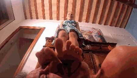 GABRIELLA - Don't stop licking! - INHUMAN face trampling, face and throat standing, foot domination, BRUTAL face kicking