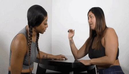 Megan vs Kendra: Armwrestling