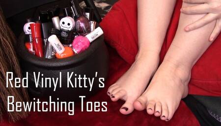 Red Vinyl Kitty's Bewitching Toes