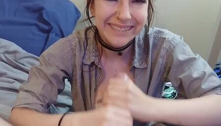 Handjob for a promotion