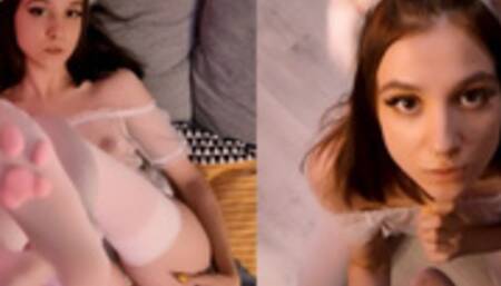 Fucked a Catgirl and Filled Her Mouth With My Cum POV 4K