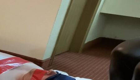 SD version - Scarlett Kage finds new Foot slave to train Part 1 - footdom, chastity, bondage, plastic wrap, femdom, female domination, role play, foot sucking, smelly feet