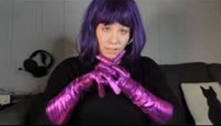 Executrix in Shiny Gloves- HOM Hand over Mouth POV MP4 640