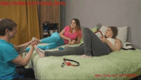 Amazing! BJ10 FULL Princess Joel and Bertie Foot Slapping Foot Domination Spitting Humiliation Sock Foot Licking