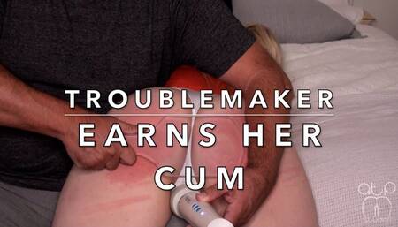Spanked to Orgasm- TroubleMaker earns her Cum - 1080p