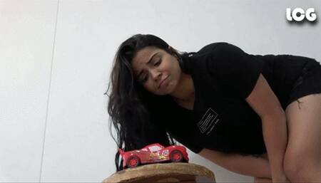 Penelope Destroys Small Lightning McQueen