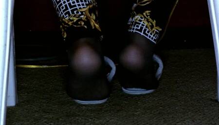 Ms Neecy - Under The Chair Nylons and Slipper Play (Part 3)