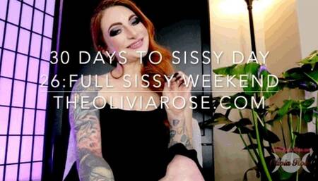 30 Days To Sissy Day 26: Full Sissy Weekend (WMV 1080p)
