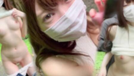 【素人】透明感抜群の色白彼女と野外で生セックス♡精子大量注入 素人カップル/美少女/色白美乳/中出し/フル動画(26分)/일본여대생과질내사정섹스