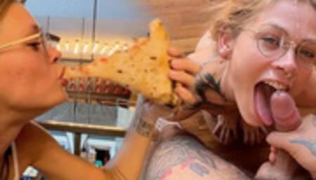 Sammmnextdoor - Date Night #07 - From pizza to dick, she likes eating in Italy (cute nerd giving bj)