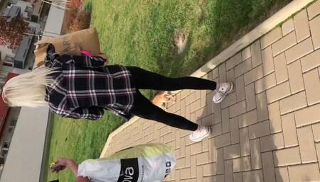 VOYEUR CAM FAIL Barely Legal Amateur Teens Seethrough Leggings Fail at Home