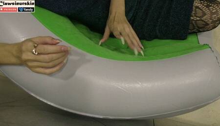 How long can an inflatable chair last against my nails?