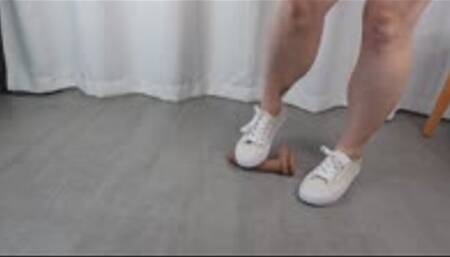Dildo Crush in White Tennis Shoes and Tie Dye Tennis Shoes WMV 720