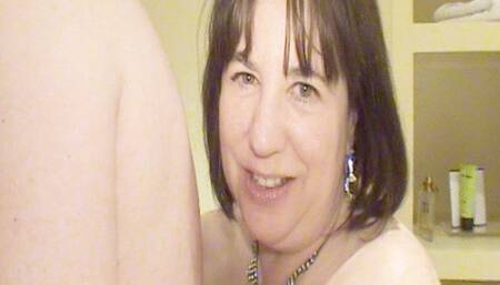 Pissing on a Stiff Cock