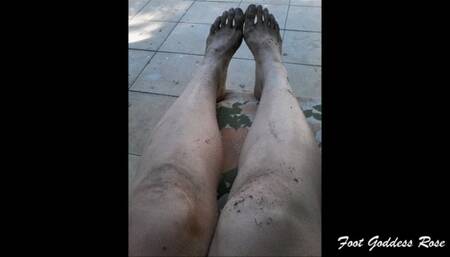 Photos of Extremely Dirty Feet and Legs