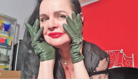 Srep-Mommy is Teasing you with Leather Gloves
