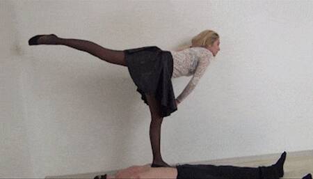 Candy trampling in stockings (MP4 FULL HD)