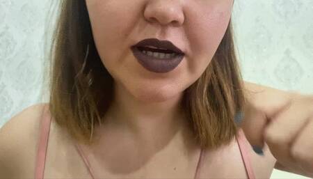 i'm washing off the old brown lipstick with my hands and commenting on what's going on!
