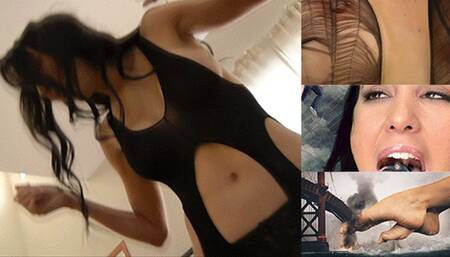 Supermodel Grows into a Man-Eating City-Crushing Giga Giantess starring Rachel