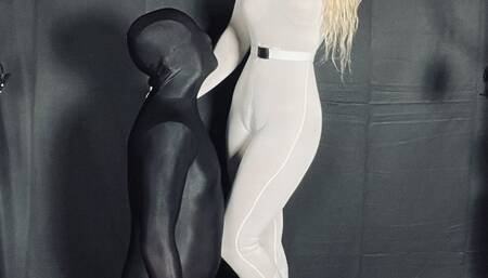 and relentless. i'm tickling my sub while we're wearing spandex suits until he declares that i'm the winner and he's the loser. didn't take long for him to tap out.