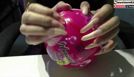 Nails In Action - new ball against my nails