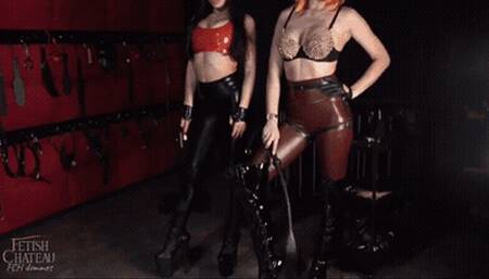 Today officers evilwoman and dark fairy will bully their female prisoner! ladies decided to use strap on to penetrate her tight pussy and throat! mistresses were not easy with her and fuck her hard and rough!