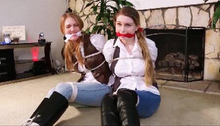 Bunny Colby and Ashley Lane: two detectives captured end up tied and gagged!