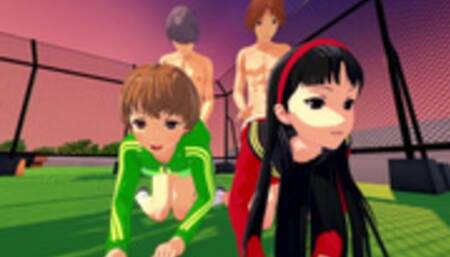 FOURSOME WITH CHIE AND YUKIKO - PERSONA 4 PORN