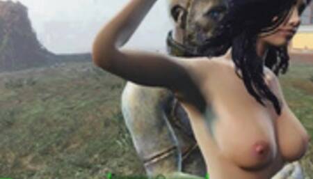 Fallout 4. Sex with a Robot (synth) on the Street. Sex Mod