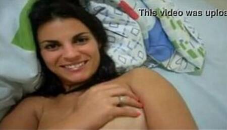 FELL ON THE NET! Swinger husband shows off his hot wife to his company friends.