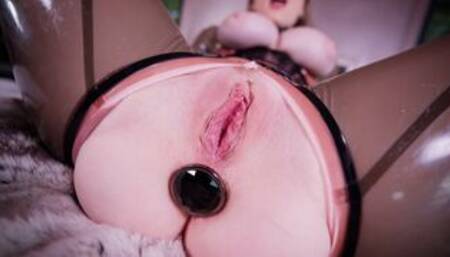 Scarlet Chase rams her asshole with toys