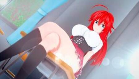⭐ High School DxD: Rias Gremory Sex with a Beautiful Girl. (3D Hentai)